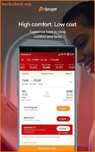 SpiceJet screenshot