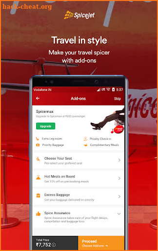 SpiceJet screenshot