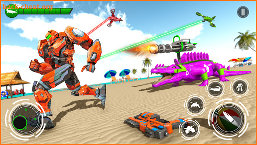 Spider Crane Robot Car Game : Crocodile Robot Game screenshot