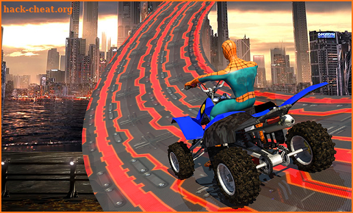 Spider hero Mega Ramp: Police Quad Bike Stunts screenshot