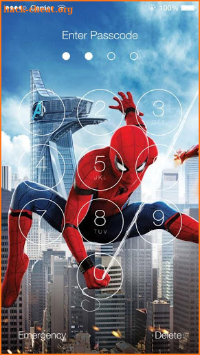 Spider-Man Home Coming Lock Screen screenshot