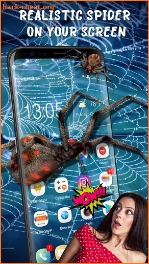 Spider on Screen Live Wallpaper for Prank screenshot