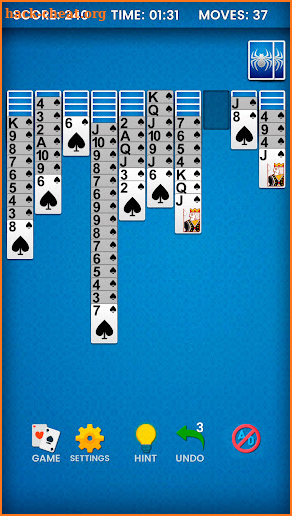 Spider Solitaire screenshot