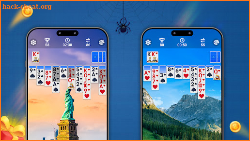 Spider Solitaire, large cards screenshot