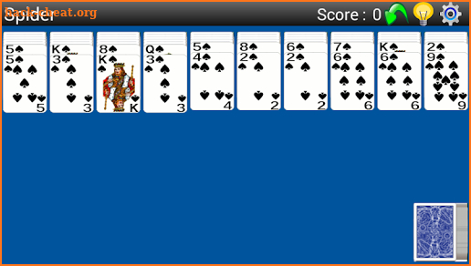 Spider Solitaire Offline screenshot