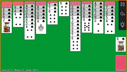 Spider Solitaire One Suit screenshot