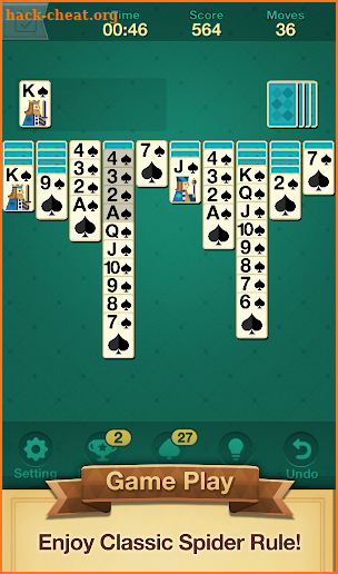 Spider Solitaire Plus screenshot