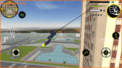 Spider Stickman Rope Hero black Venom : Gangstar screenshot