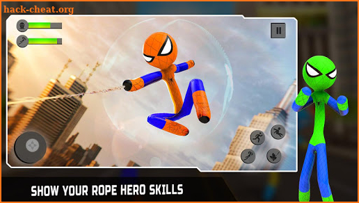 Spider Stickman Rope Hero Grand City Crime screenshot