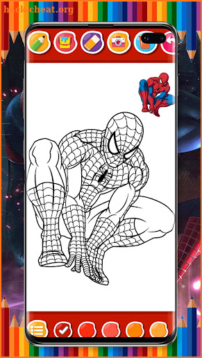 Spider super hero coloring man screenshot