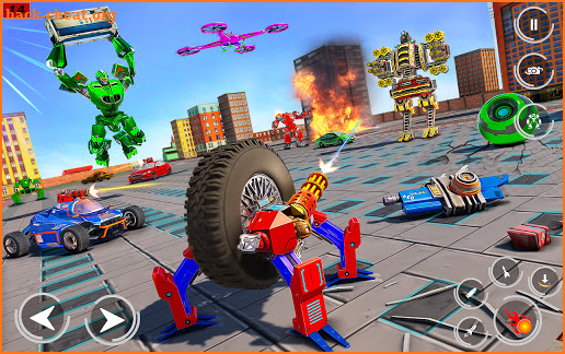 Spider Wheel Robot Game – Drone Robot Car Games 3D screenshot