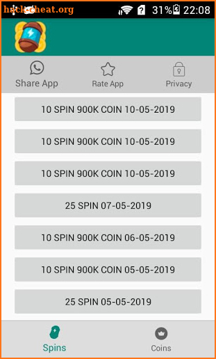 Spin and Coin Daily News screenshot