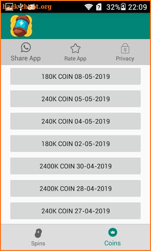 Spin and Coin Daily News screenshot