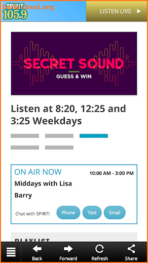 SPIRIT 105.9 screenshot