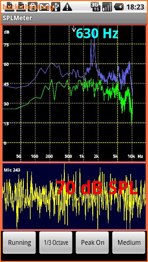 SPL and Spectrum Analyser screenshot