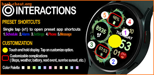 Splatter Bloom Watchface screenshot