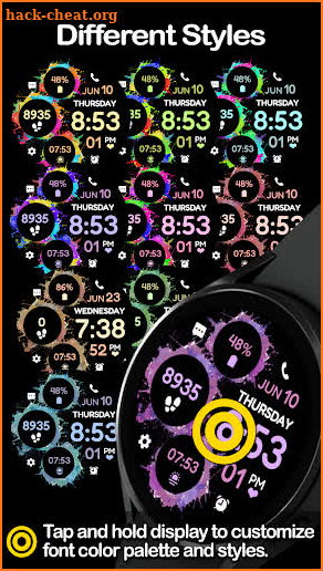 Splatter Bloom Watchface screenshot