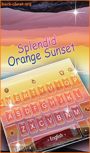 Splendid Orange Sunset Keyboard Theme screenshot