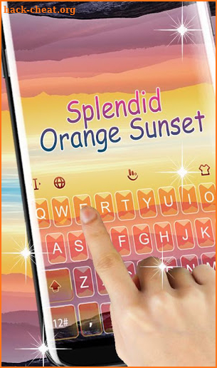 Splendid Orange Sunset Keyboard Theme screenshot