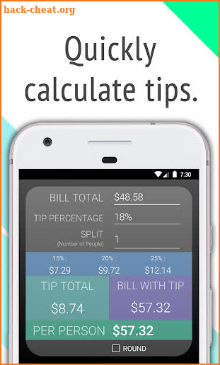 Split Around Tip Calculator screenshot