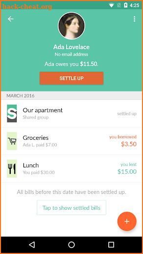 Splitwise screenshot