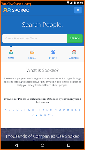 Spokeo People Search screenshot