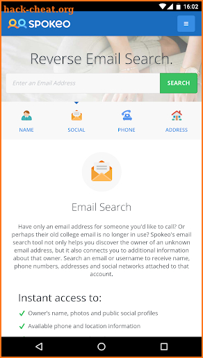 Spokeo People Search screenshot