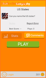 Sporcle screenshot