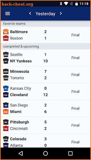 Sports Alerts - MLB edition screenshot