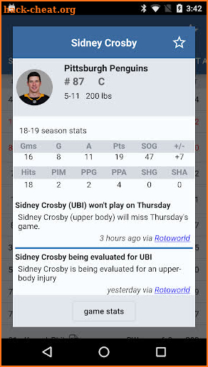 Sports Alerts - NHL edition screenshot