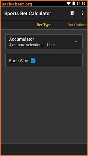 Sports Bet Calculator screenshot