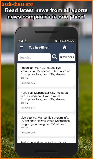 Sports News, Predictions and Scores screenshot