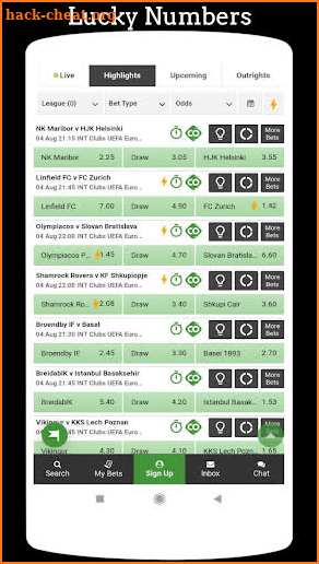 Sports Numbers for Betway screenshot