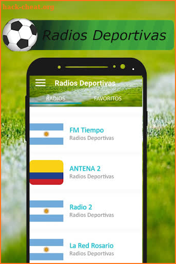 Sports radios screenshot