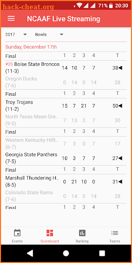 SportsPF NCAAF Live screenshot