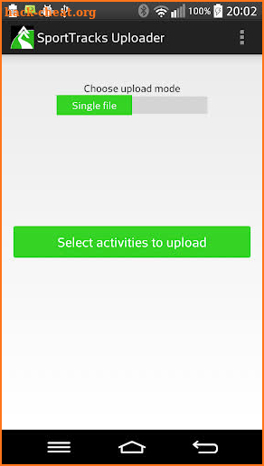 SportTracks uploader screenshot