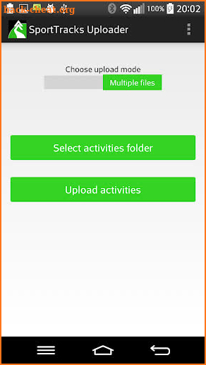 SportTracks uploader screenshot