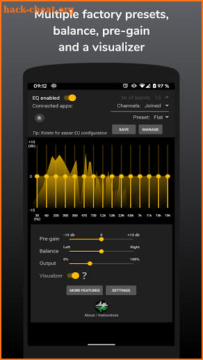 SpotEQ31 - 31 Band Equalizer For Left & Right Side screenshot