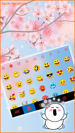 Spring Sakura Keyboard Background screenshot