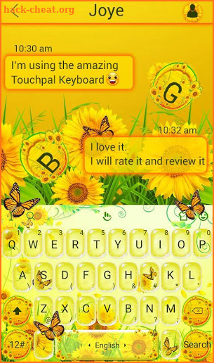 Spring Sunflower Keyboard Theme screenshot