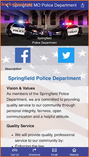 Springfield Police Department screenshot