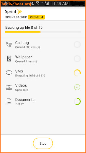 Sprint Backup screenshot