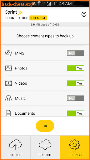 Sprint Backup screenshot