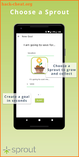 Sprout Savings Tracker screenshot