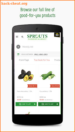 Sprouts screenshot