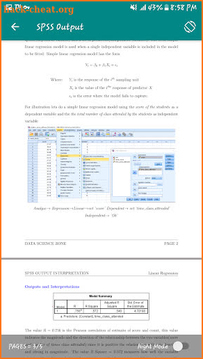 SPSS Output Interpretation screenshot