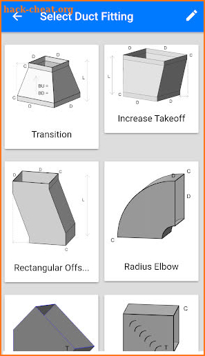 Square Duct Fittings screenshot