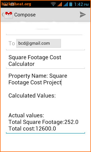 Square Footage Calculator screenshot