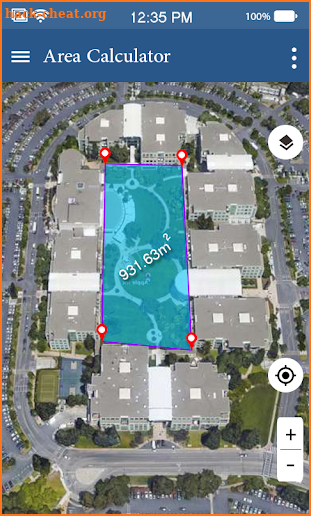 Square Footage Calculator GPS Land Area Calculator screenshot