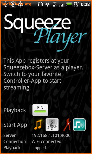 SqueezePlayer screenshot